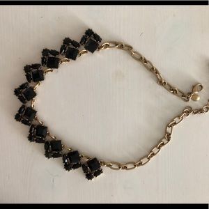 J Crew Black and gold Statement Necklace